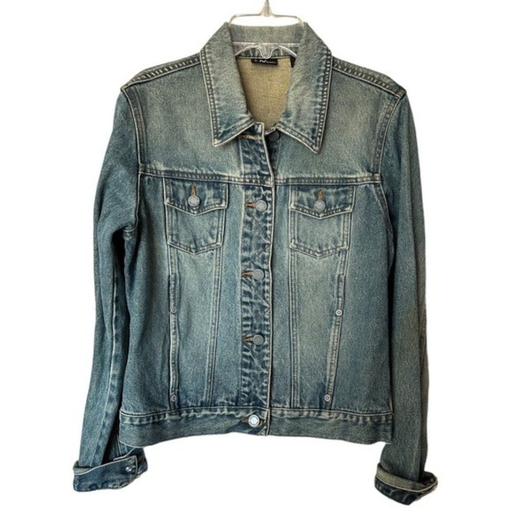 NY & CO Denim Jean Jacket Button Down size Small